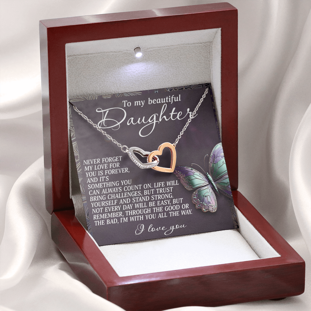 Daughter-Forever Love,Interlocking Hearts