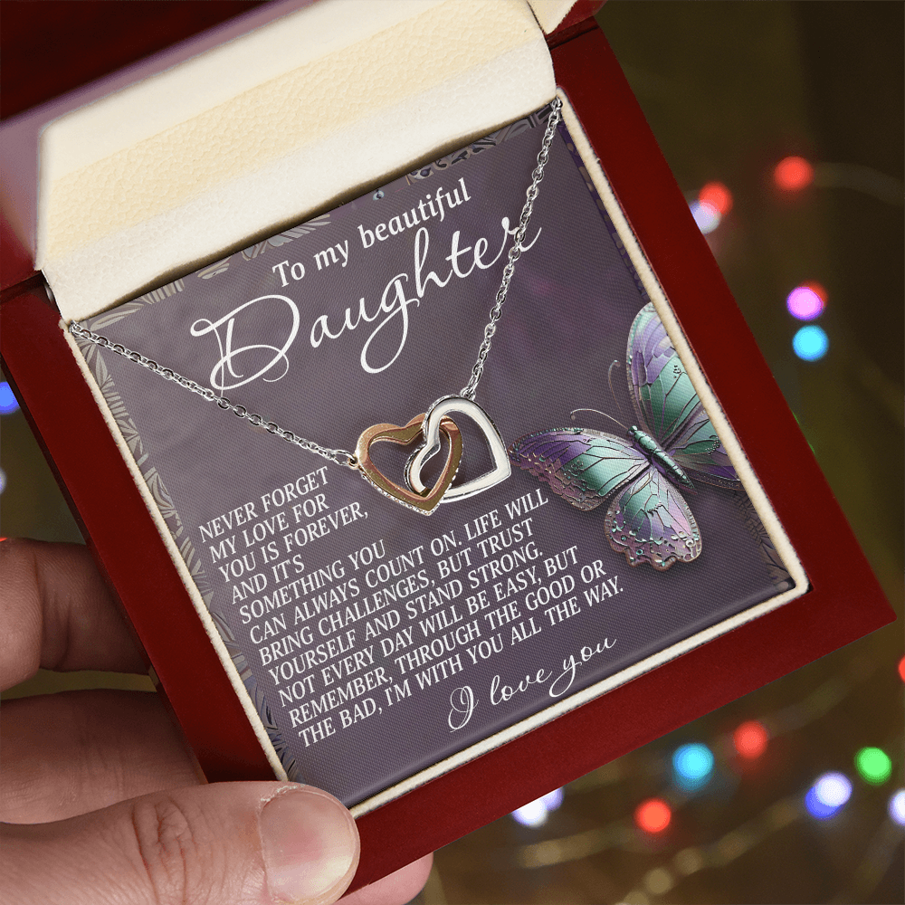 Daughter-Forever Love,Interlocking Hearts