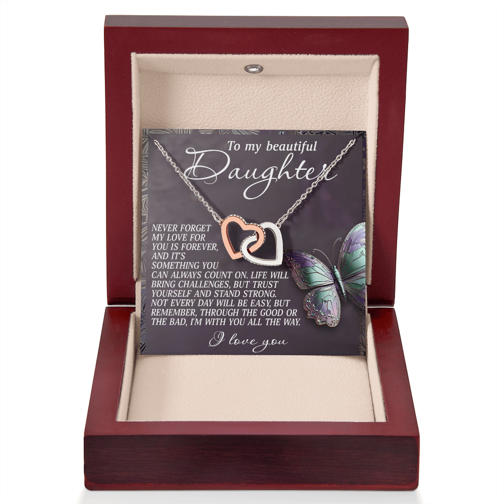 Daughter-Forever Love,Interlocking Hearts