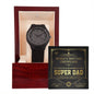 Gift For Dad-Super Dad Certificate-Wooded watch