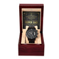 Gift For Dad-Super Dad Certificate- Black Chron. Watch