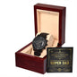 Gift For Dad-Super Dad Certificate- Black Chron. Watch