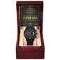 Gift For Dad-Super Dad Certificate- Black Chron. Watch
