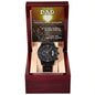 Gift for Dad-From Son-My Guiding Light- Black Chron. Watch