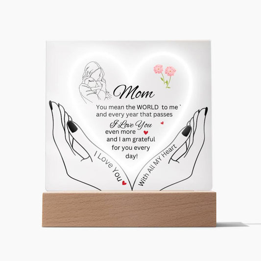 Gift for Mom-You are the WORLD-Plaque