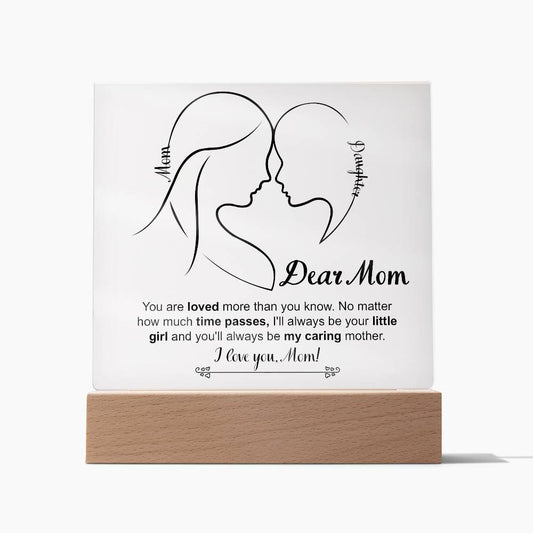 Gift For Mom-From Daughter- Your Little Girl-Acrylic Square Plaque
