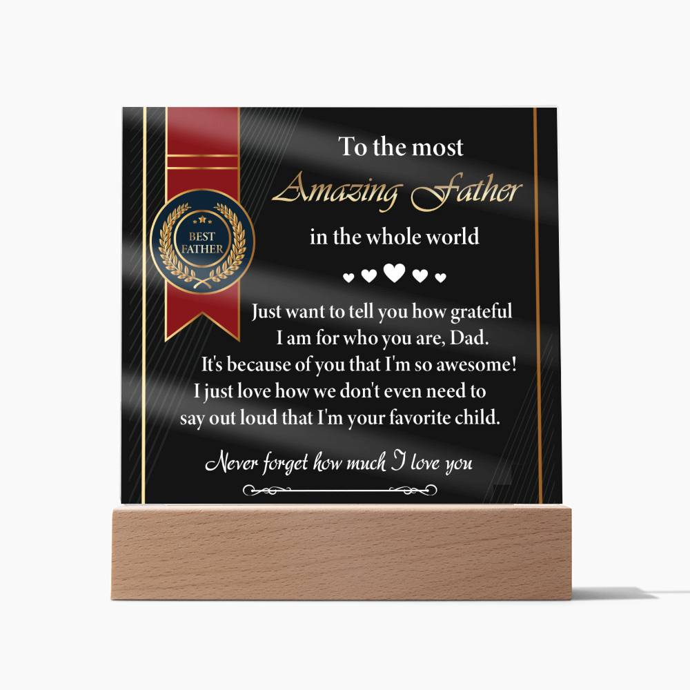 Gift For Dad- I Love You-Plaque