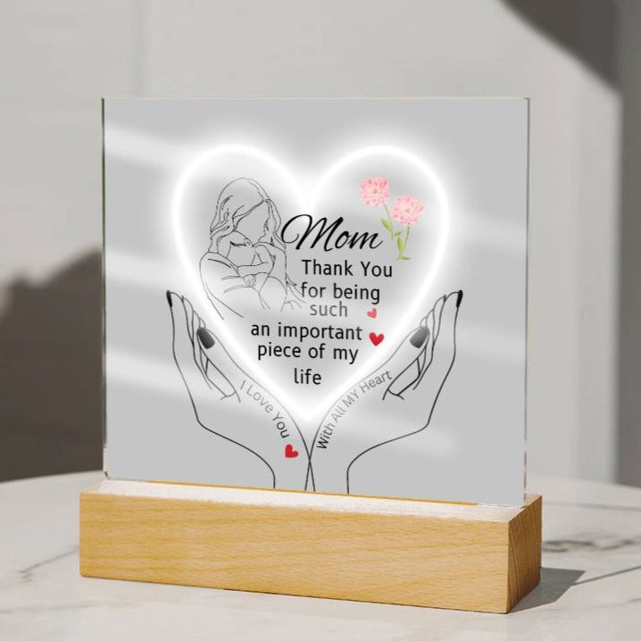 Gift For Mom "thank You"-Plaque