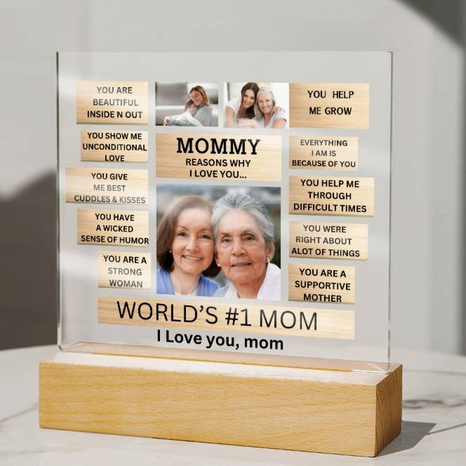 Mommy "Reasons Why I Love You" -Square Plaque