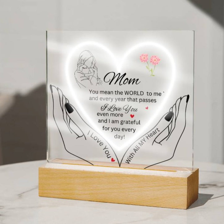 Gift for Mom-You are the WORLD-Plaque