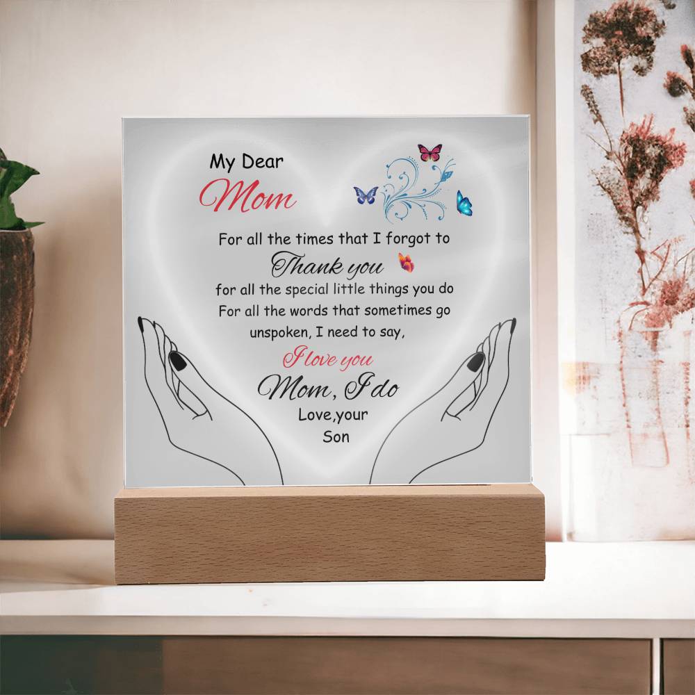 Gift For Mom Fr. Son- "Thank You"