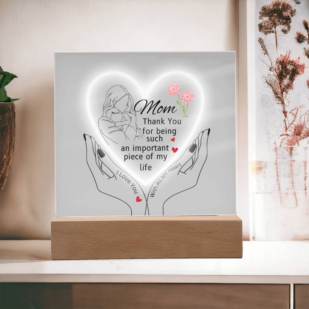 Gift For Mom "thank You"-Plaque