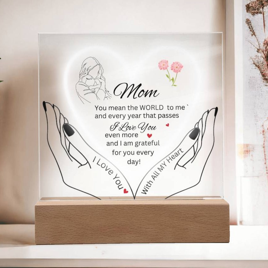 Gift for Mom-You are the WORLD-Plaque
