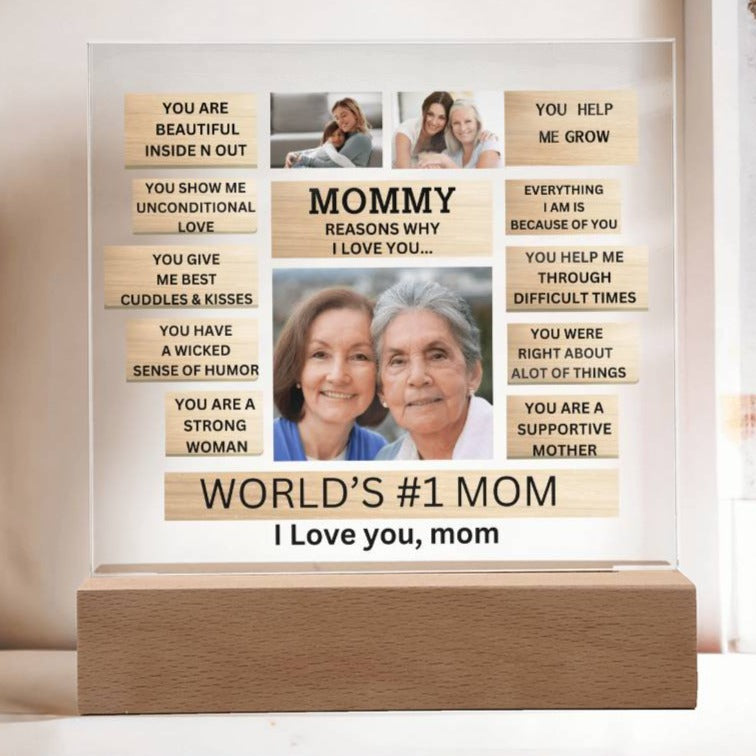 Mommy "Reasons Why I Love You" -Square Plaque