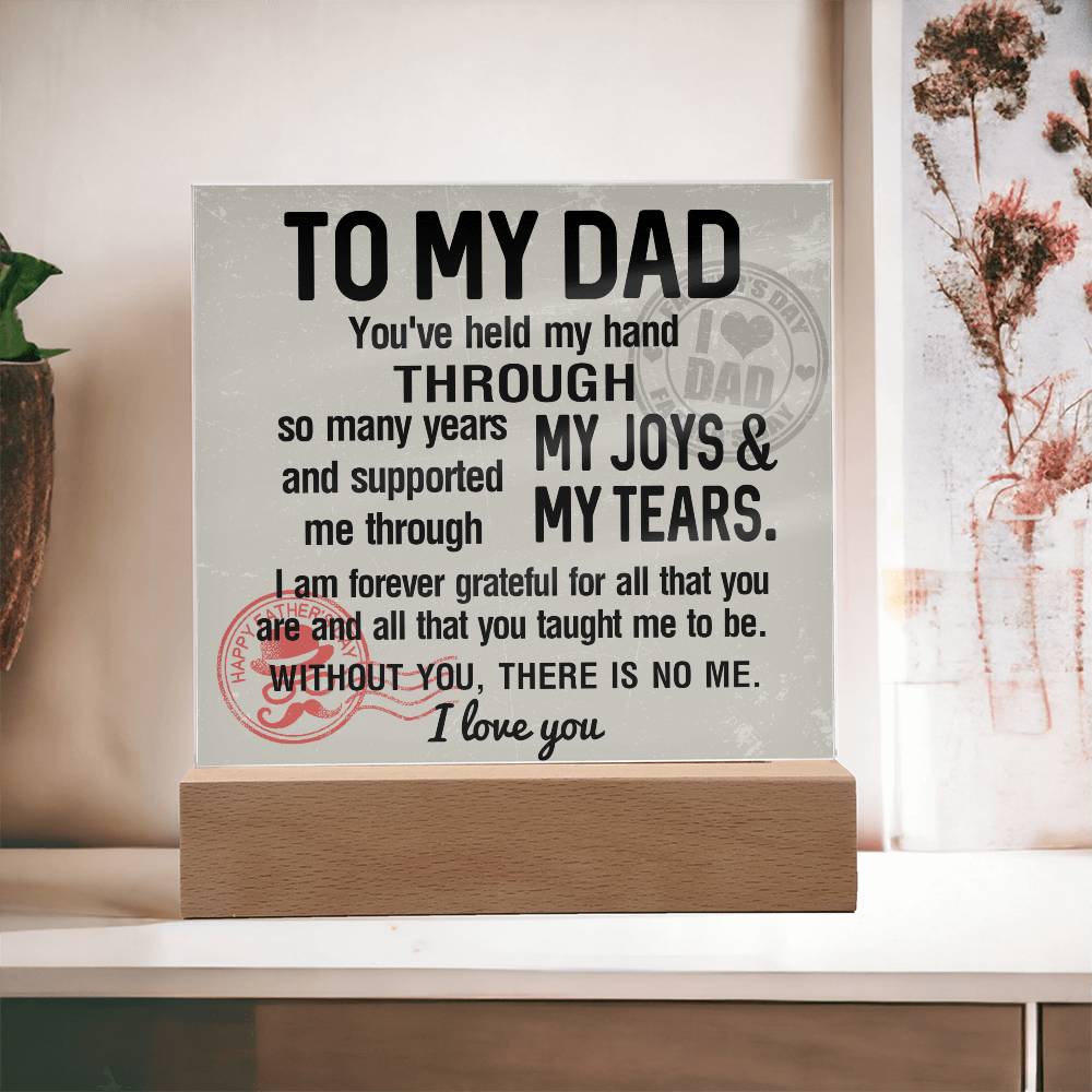 Gift For Dad-Held My Hand-Acrylic Plaque