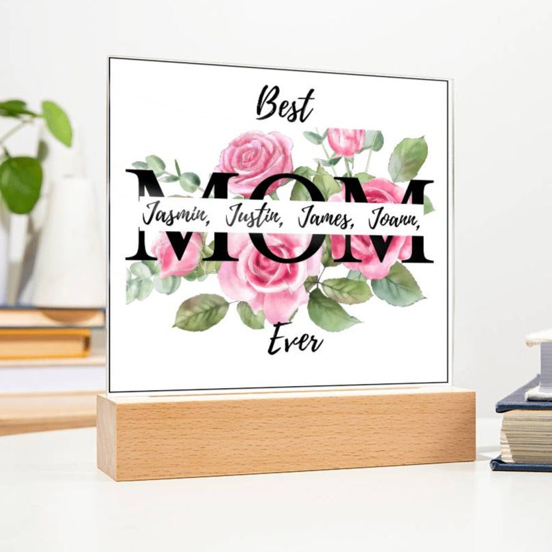 Gift for Mom-Best Mom Ever Personalize Names