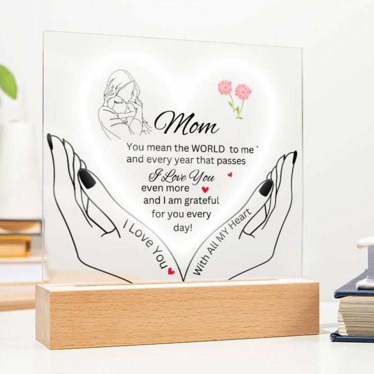 Gift for Mom-You are the WORLD-Plaque