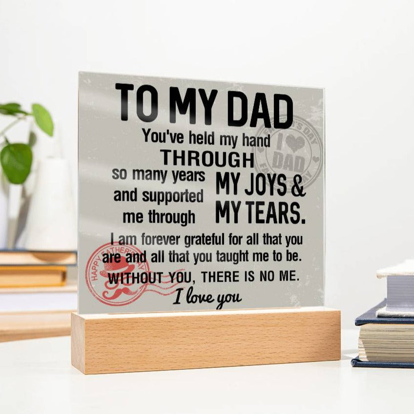 Gift For Dad-Held My Hand-Acrylic Plaque