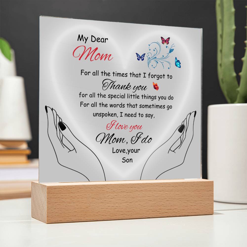 Gift For Mom Fr. Son- "Thank You"