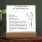 Mom Wedding-My Wedding Day-Square Plaque