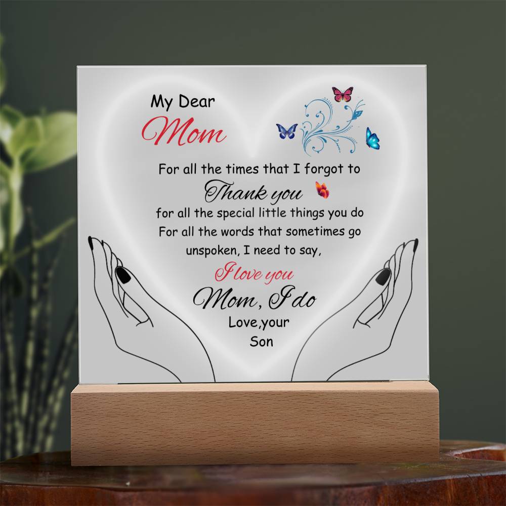 Gift For Mom Fr. Son- "Thank You"