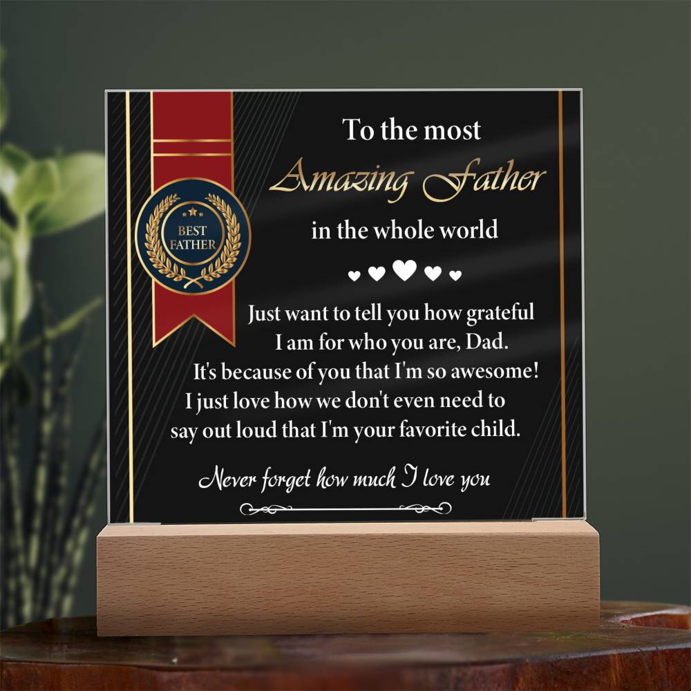 Gift For Dad- I Love You-Plaque