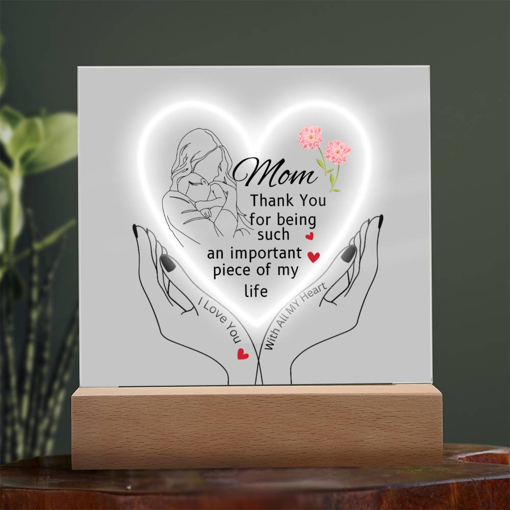 Gift For Mom "thank You"-Plaque