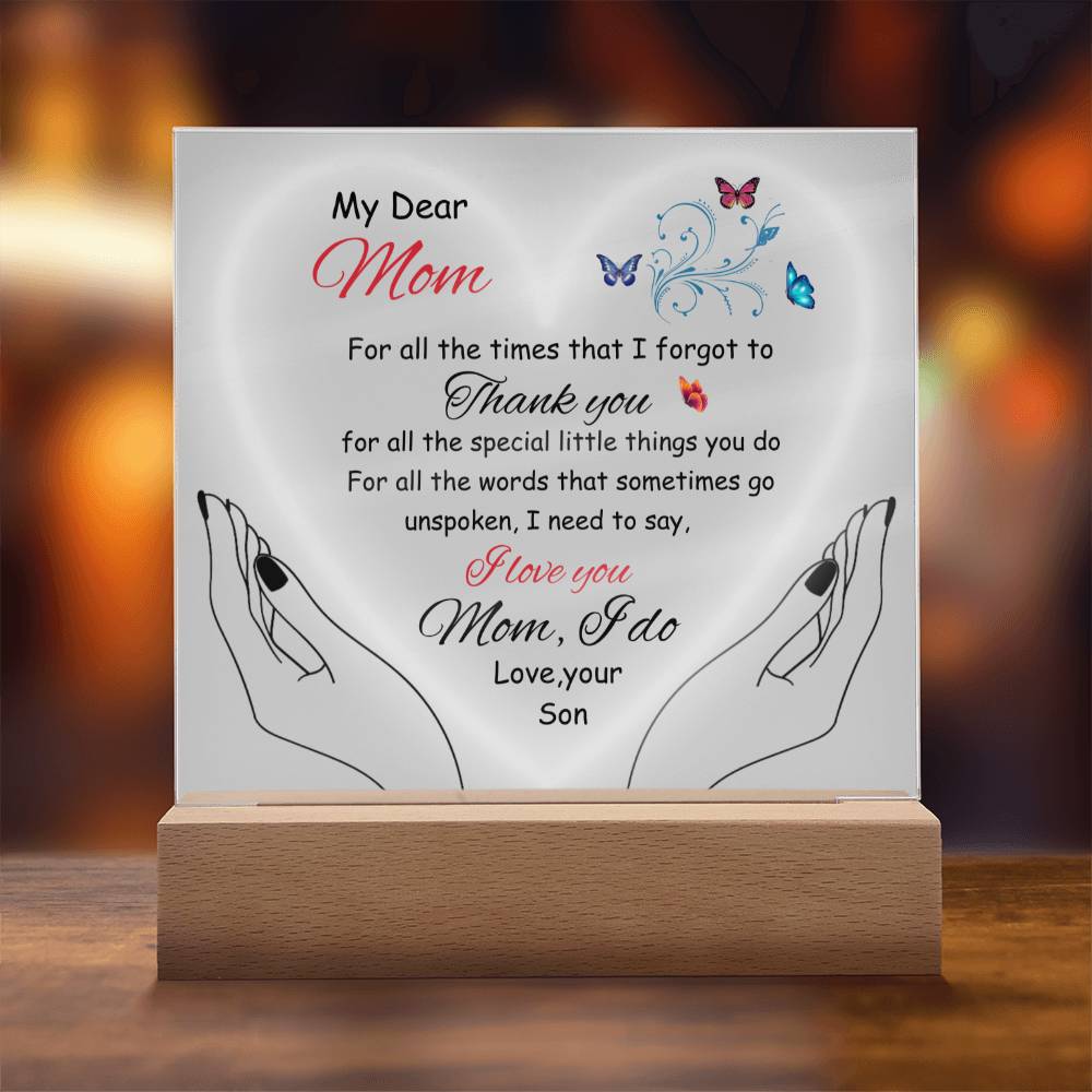 Gift For Mom Fr. Son- "Thank You"