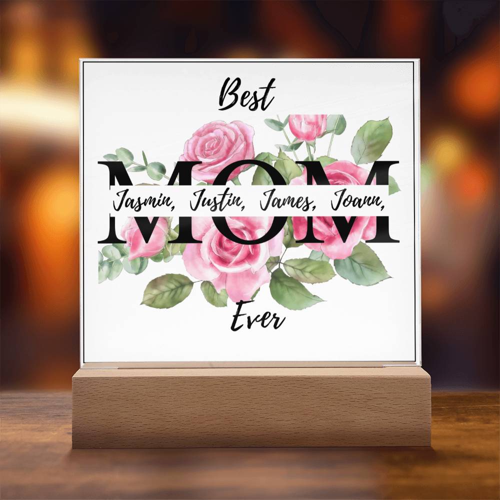 Gift for Mom-Best Mom Ever Personalize Names