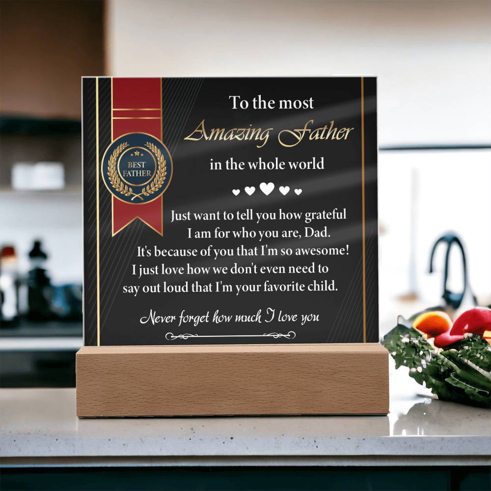 Gift For Dad- I Love You-Plaque