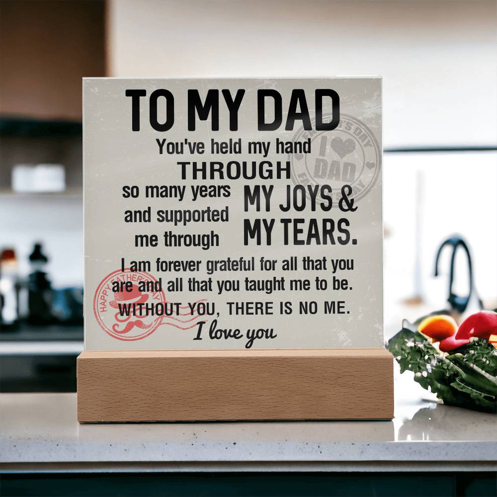 Gift For Dad-Held My Hand-Acrylic Plaque