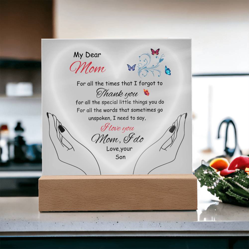 Gift For Mom Fr. Son- "Thank You"