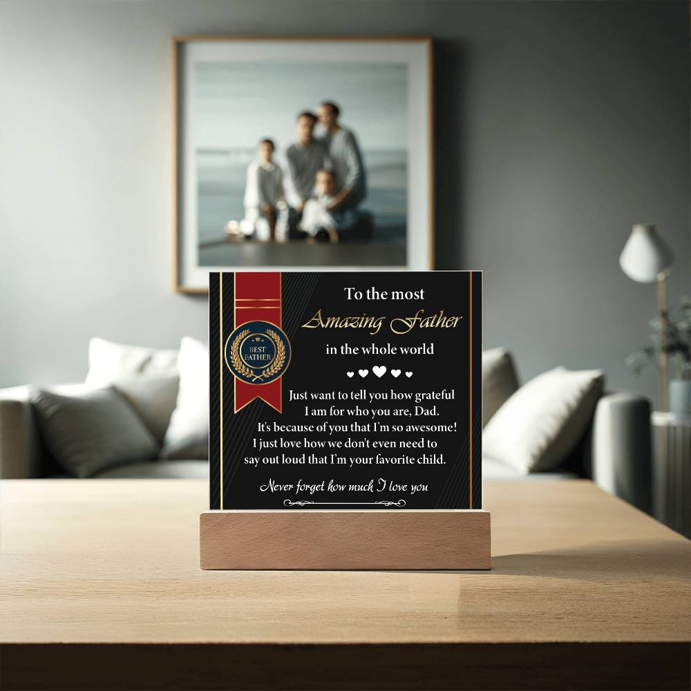 Gift For Dad- I Love You-Plaque