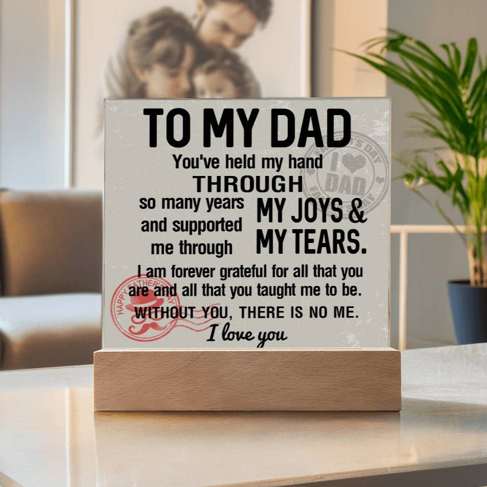 Gift For Dad-Held My Hand-Acrylic Plaque