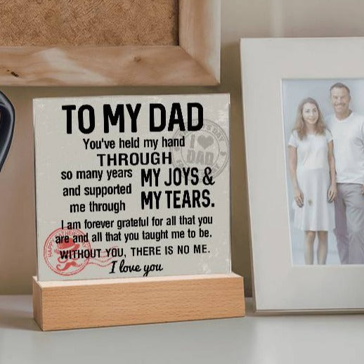 Gift For Dad-Held My Hand-Acrylic Plaque