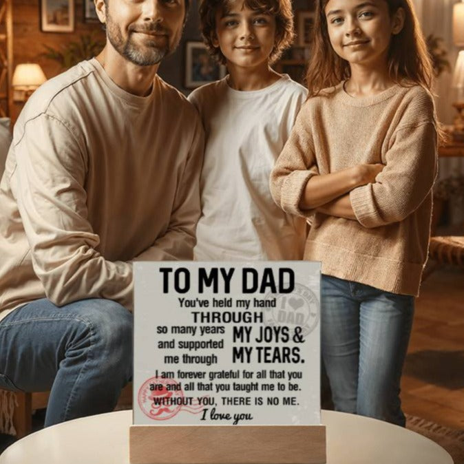 Gift For Dad-Held My Hand-Acrylic Plaque