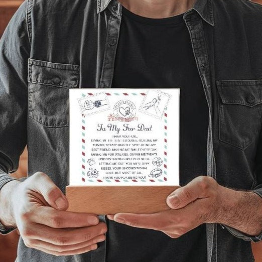 Gift for Fur Dad-Unconditional Love-Plaque