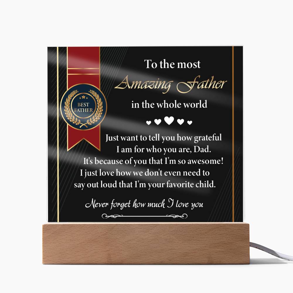 Gift For Dad- I Love You-Plaque