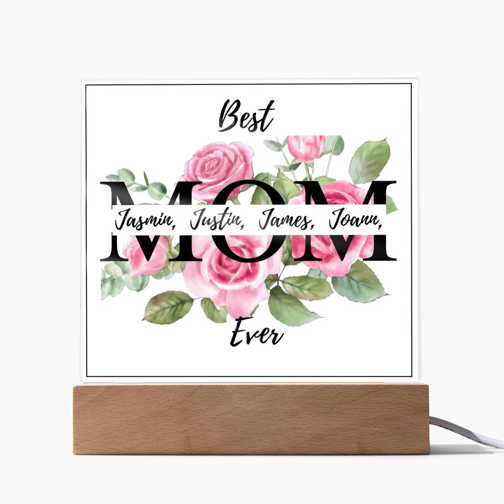 Gift for Mom-Best Mom Ever Personalize Names