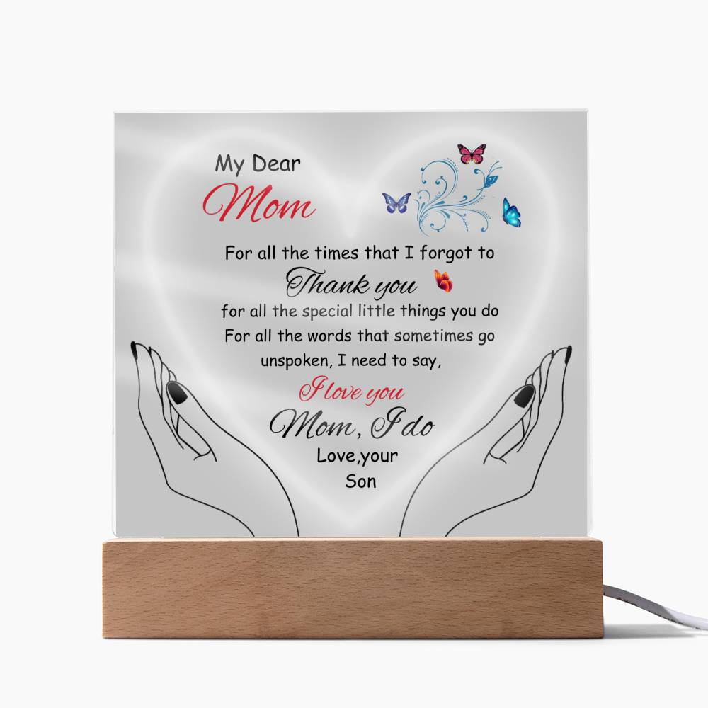 Gift For Mom Fr. Son- "Thank You"