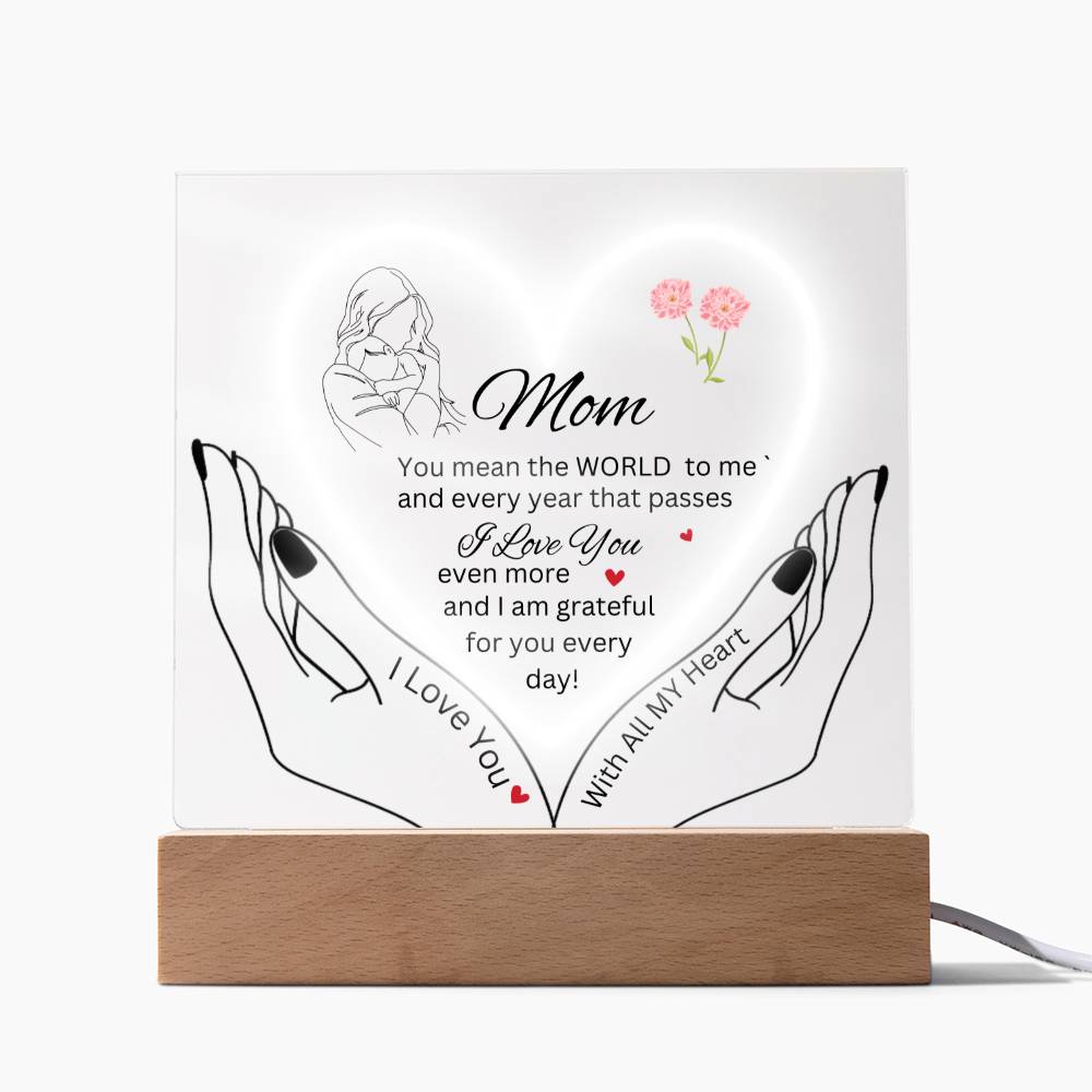 Gift for Mom-You are the WORLD-Plaque