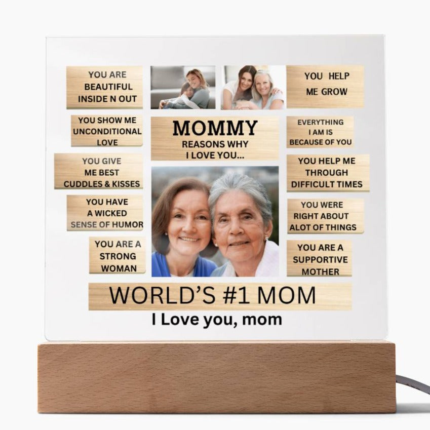 Mommy "Reasons Why I Love You" -Square Plaque