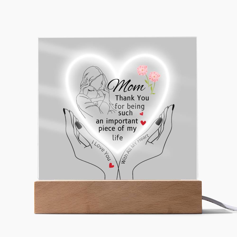 Gift For Mom "thank You"-Plaque