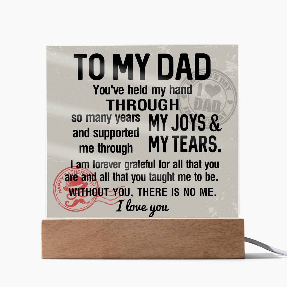 Gift For Dad-Held My Hand-Acrylic Plaque