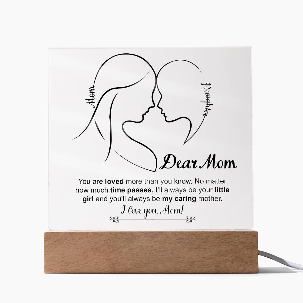 Gift For Mom-From Daughter- Your Little Girl-Acrylic Square Plaque