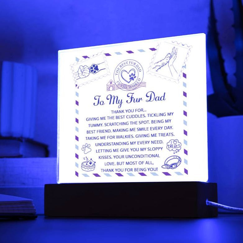 Gift for Fur Dad-Unconditional Love-Plaque