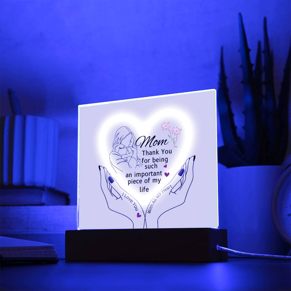 Gift For Mom "thank You"-Plaque