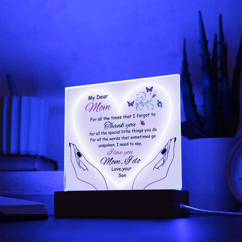 Gift For Mom Fr. Son- "Thank You"