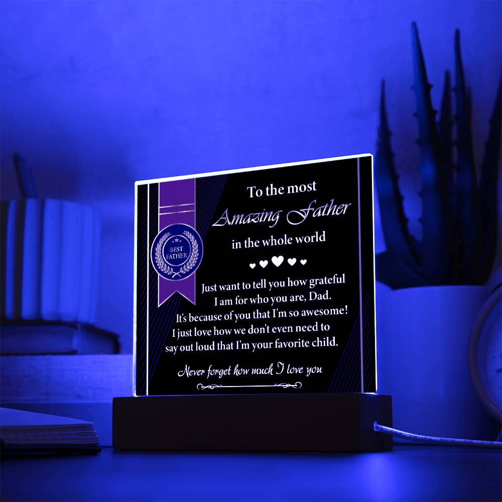 Gift For Dad- I Love You-Plaque