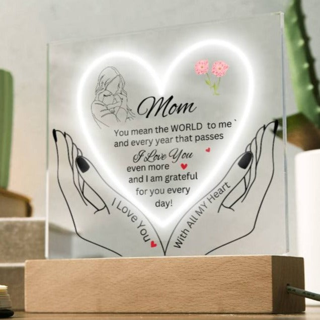 Gift for Mom-You are the WORLD-Plaque